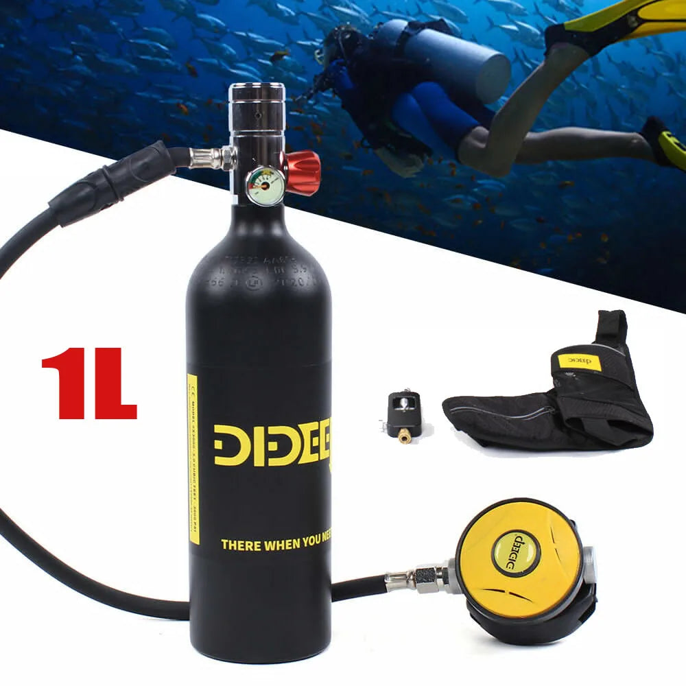 1L Mini Scuba Oxygen Cylinder Diving Air Tank Kit Snorkeling Breathing Equipment