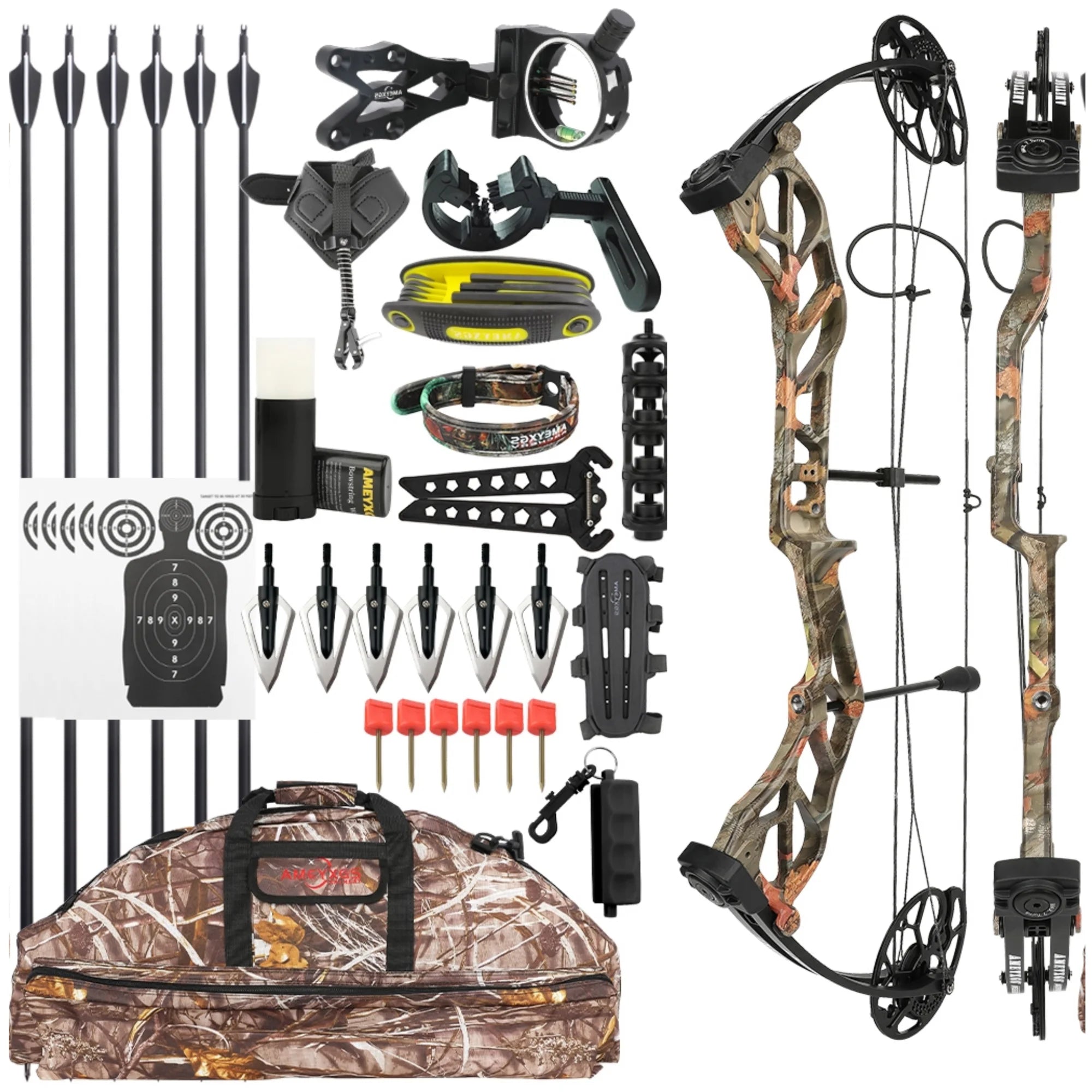 Archery Compound Bow and Arrow Adjustable 20-70lbs