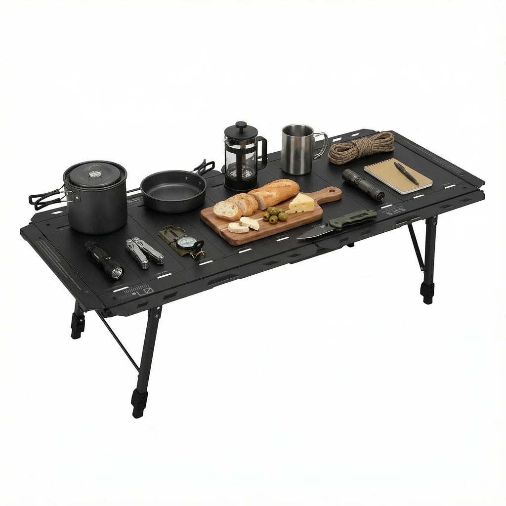 Foldable IGT Camping Table 120KG Load Capacity with Adjustable Height Leg with Carry Bag