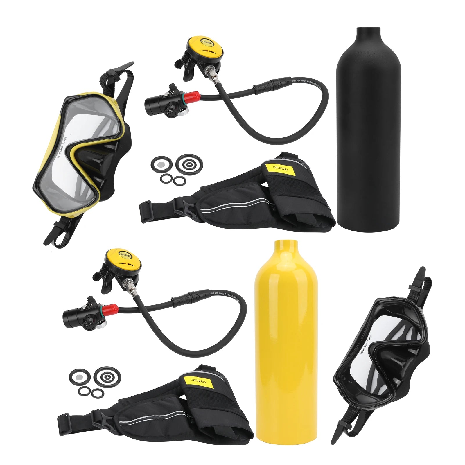 Diving Set with Breather/Relief Valve//Strap/Diving Goggles Oxygen