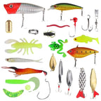 New Hybrid 78Piece Fishing Lure Set Hard and Soft Lure Kit Minnow Metal Lure SpoonsTackle Accessory Box For Bass Pike Crankbaits