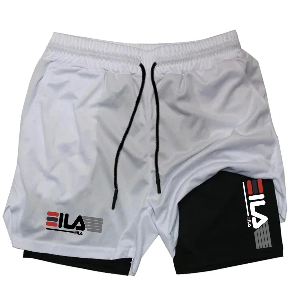 Men's Two-in-one Sports Shorts Breathable Casual Quick-drying Double-layer Shorts