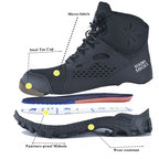 Safety Boots Men Work Shoes Anti-Smashing Steel Toe Work Safety Shoes
