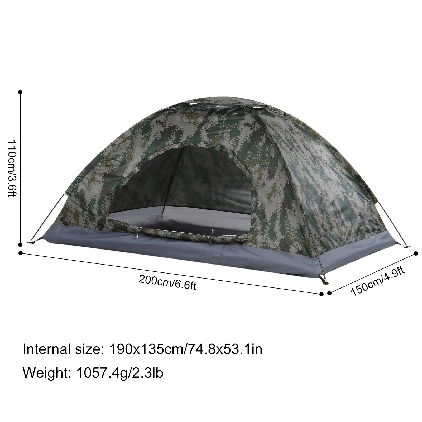 1/2 Person Ultralight Camping Tent  Anti-UV Coating