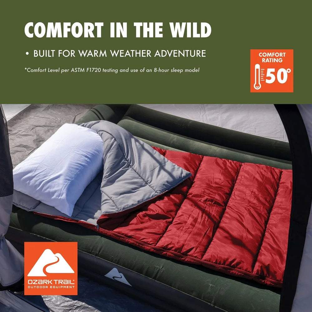 Warm Weather Sleeping Bag Compact Lightweight Camping