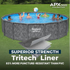 16' x 48" Above Ground Pool, Round Metal Frame Pool Set with Sand Filter