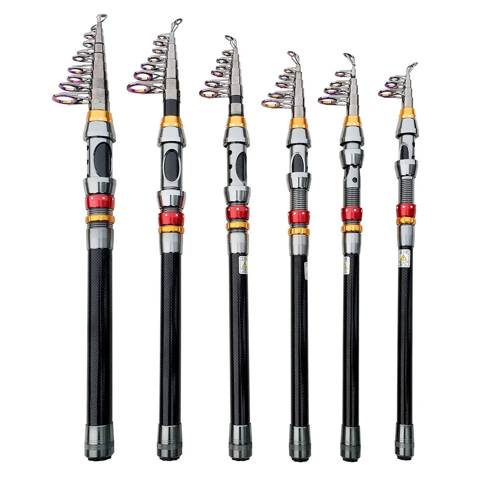 1.8-3.6m Carbon Fiber Fishing Rod And Reel Combo – Adventure Trail Shop
