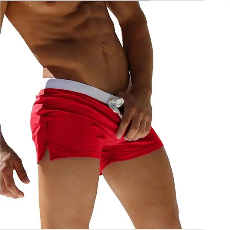 Men's Swimsuit 10 Color Back Pocket Design Quick-drying