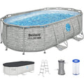 Bestway Power Steel Swim Vista 14’ x 8'2" x 39.5” Above Ground Pool,