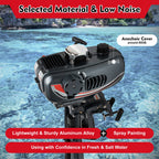 Portable 3.5HP Gasoline Outboard Motor with Adjustable Tilt and Anti-Vortex Plate for Smooth and Safe Boating