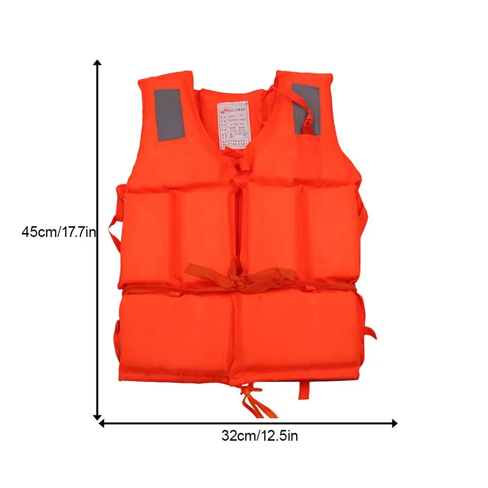 Life Jacket Orange Useful Adult Childen Foam Flotation Swimming Life Jacket