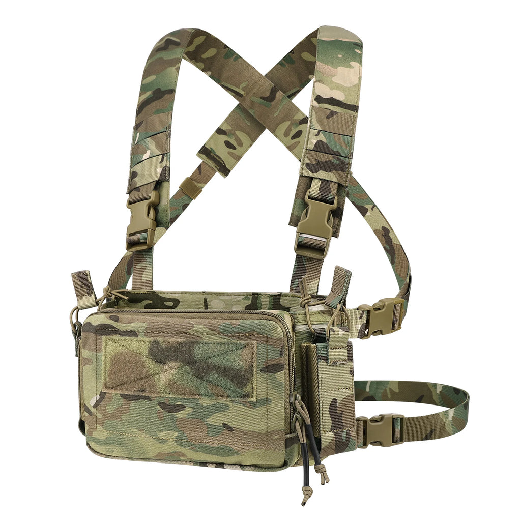 Tactical Micro D3CR Chest Rig with Triple 5.56 7.62 9mm Magazine Pouch