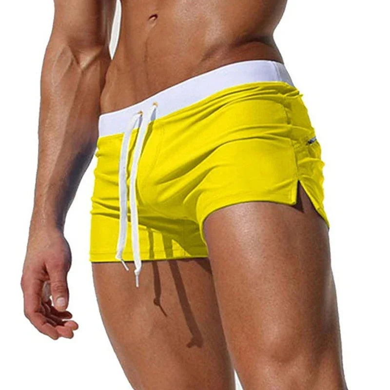 Men's Swimsuit 10 Color Back Pocket Design Quick-drying