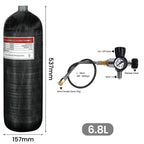 4500Psi 300Bar 6.8L Carbon Fiber Cylinder High Pressure Air Tank