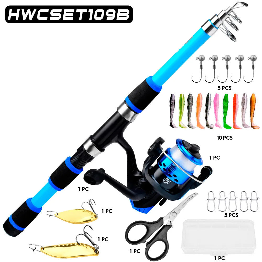 Fishing Rod And Reel Bait Full Kit