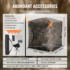 Hunting Blind  270° See Through Ground Blind 1-2 Person for Hunting