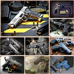 2D Metal Decor Exquisitely Designed Pisto Embodying Military Sophistication, T