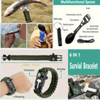 Ultimate Survival Gear Kit, 20-in-1 Emergency Survival gear for camping