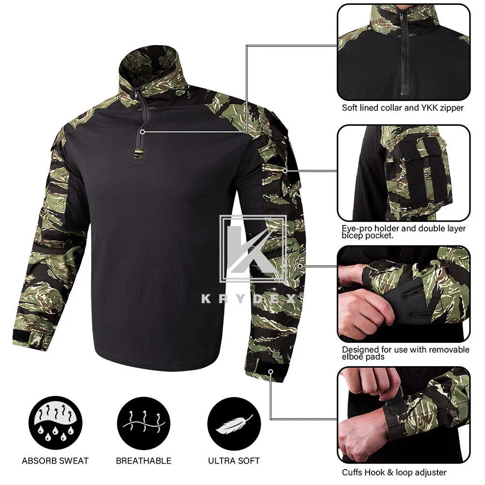 Camouflage Combat Uniform Clothing Hunting Hiking Tactical Shirt & Pants