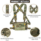 Tactical Micro D3CR Chest Rig with Triple 5.56 7.62 9mm Magazine Pouch