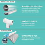16ft x 8ft x 42in Rectangular Above Ground Swimming Pool Set with Prism Frame and 1000 GPH Cartridge Filter Pump - Premium Stee