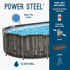 20’ x 12’ x 48” Above Ground Pool, Oval Metal Frame Outdoor Swimming Pool Set with Filter Pump, Ladder, and Cover