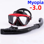 Snorkel Set Diving Mask Nearsighted Swimming Goggles Short Sighted