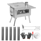 Portable Wood Burning Stove with Stainless Steel Construction