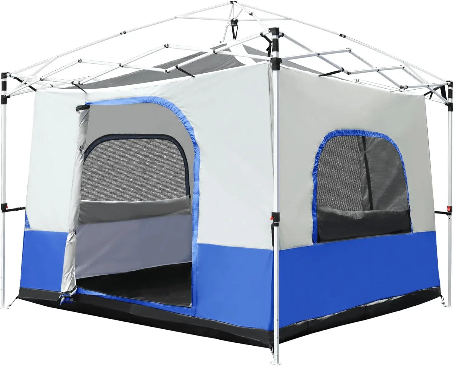 Pop Up  Tent for 10x10ft & 10x20ft, Converts to Camping Shelter, Fits 4-6 Person