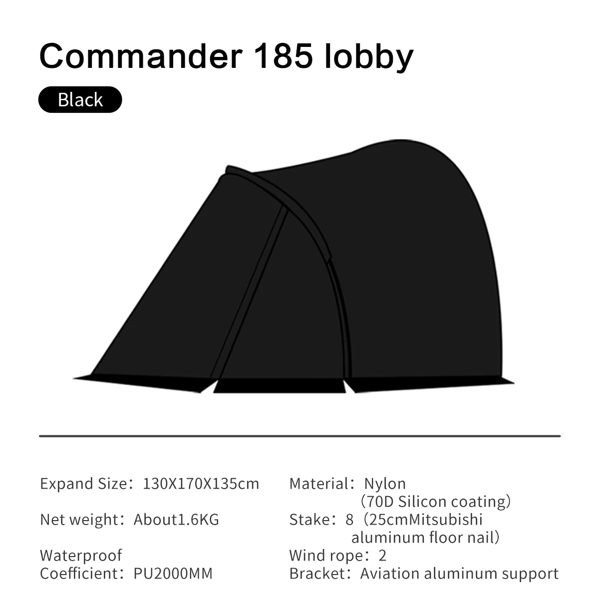 Commander Dome Tent Shelter Waterproof Windproof Ultra-ligh