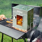 Lineslife Foldable Camping Oven 2 Tier Grill PortablelPropane Wood Camping Stove