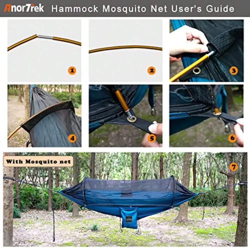 Professional Camping Hammocks With Mosquito Net Lightweight Double For Camping Hiking Backpacking Includes Two 10 FT Tree Straps