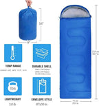Camping Sleeping Bag Envelope Cap Spring Summer Autumn Outdoor  5-20 Degree