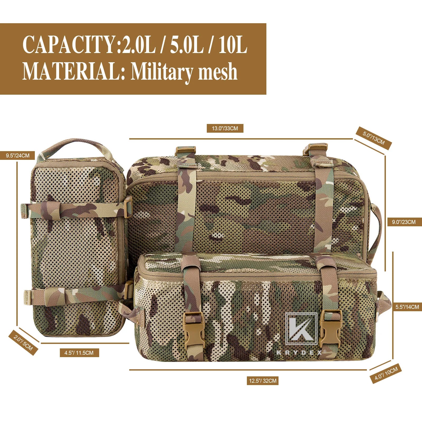 Tactical Modular Pouch Set Outdoor Backpack Organizer Travel Suitcase