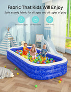 Large Inflatable Swimming Pool with Canopy, 150” x 70” x 20”