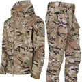 Tactical Waterproof Men Camo Set Soft Shell Fleece Winter Combat Suit