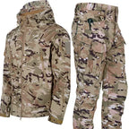 Tactical Waterproof Men Camo Set Soft Shell Fleece Winter Combat Suit