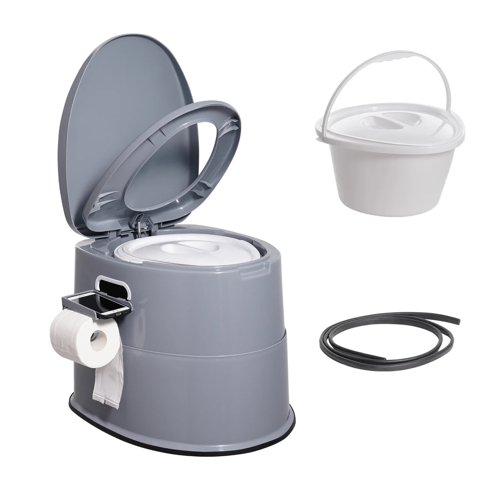 Portable Toilet for Camping Porta Potty with 1.3G Detachable Inner Bucket