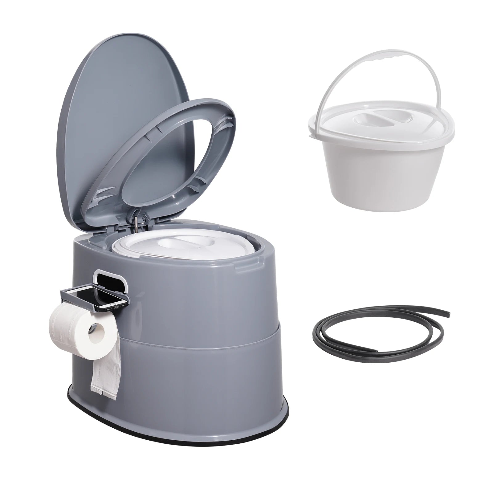 Portable Toilet for Camping Porta Potty with 1.3G Detachable Inner Bucket