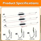 Catfish Fishing Rig - Wood Float & PE Line Single Hook Kit for Carp | Multiple Sizes