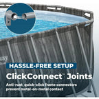 Power Steel 20’ x 12’ x 48” Above Ground Pool, Oval Metal FrameSwimming Pool Set with Filter Pump, Ladder