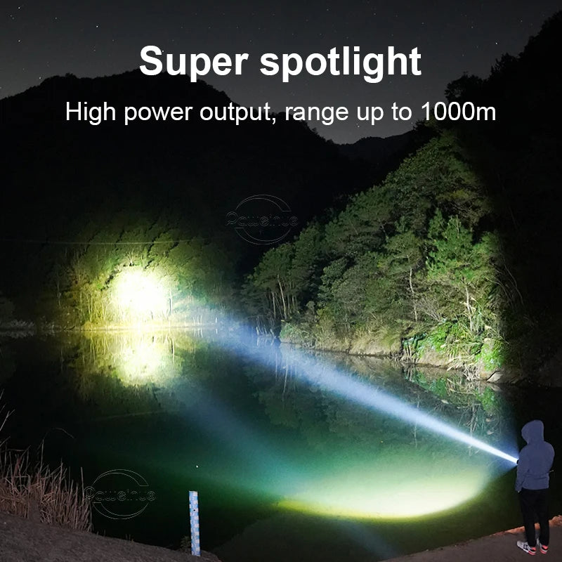 10000LM Powerful XHP360 Diving Flashlight  High Power LED Flashlights