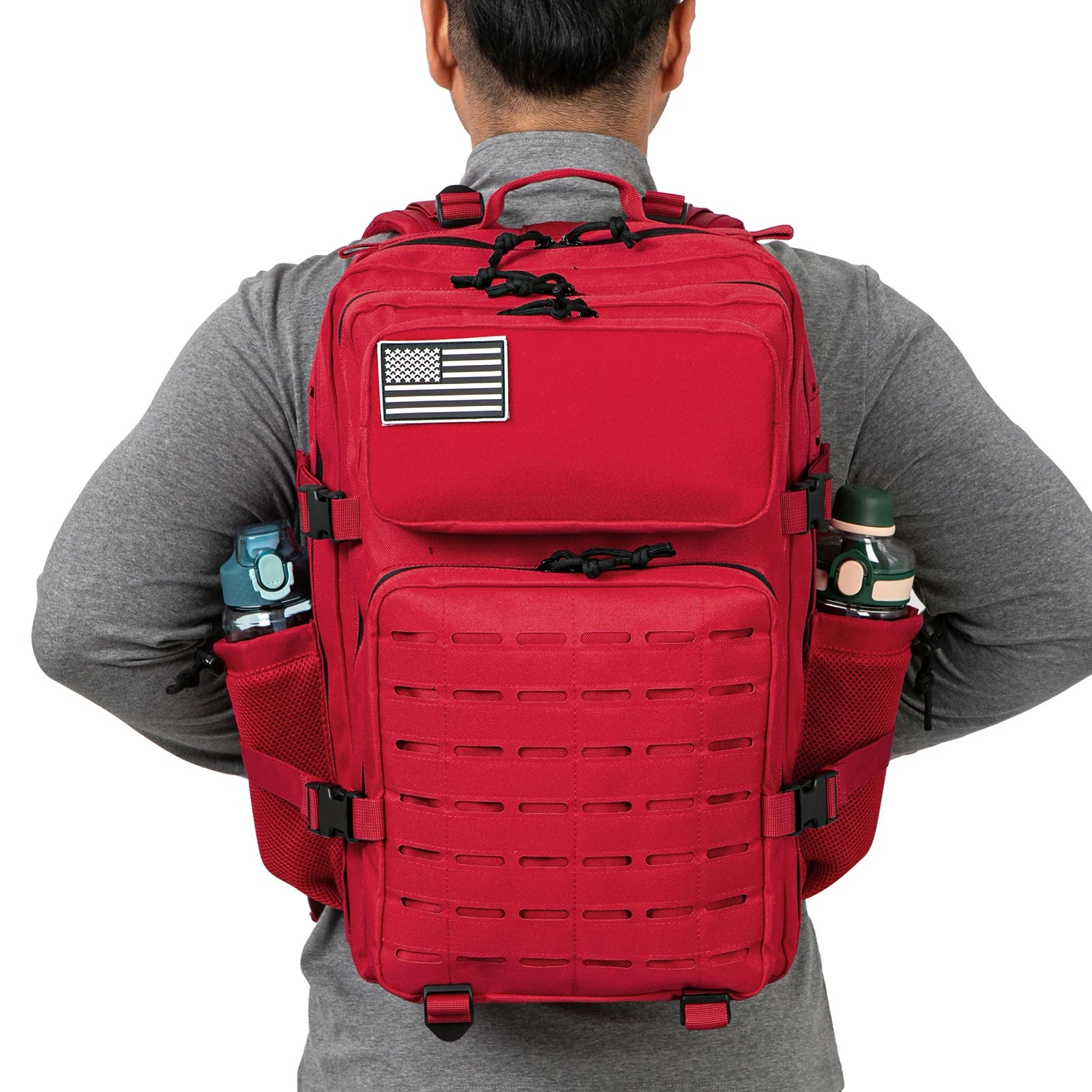 45L Men's Tactical Backpack with Double Cup Holder