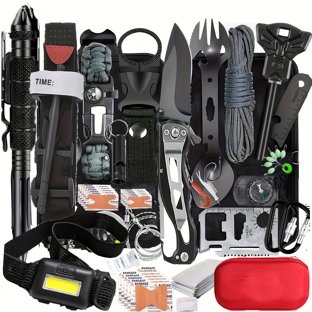 Ultimate Survival Gear Kit, 20-in-1 Emergency Survival gear for camping