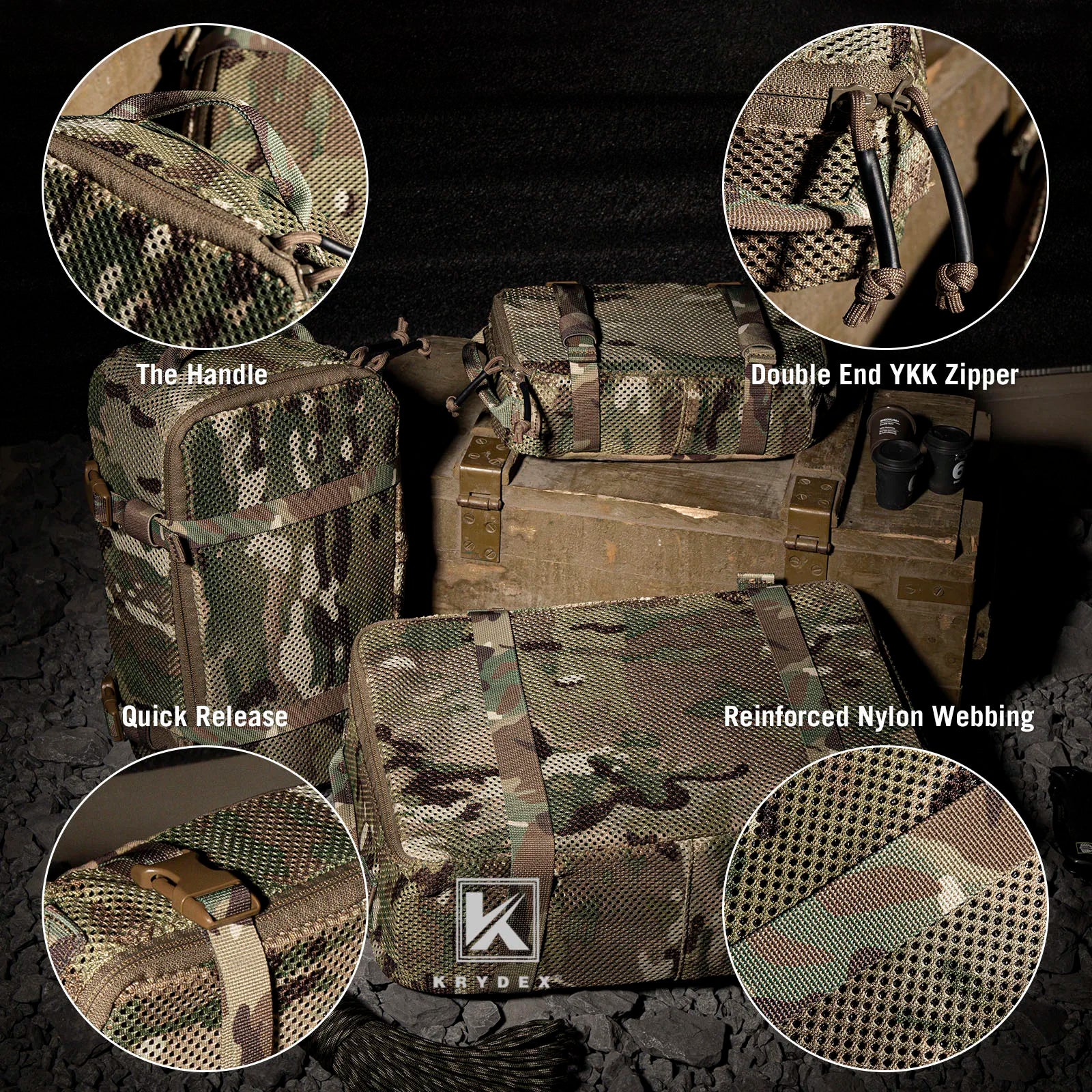 Tactical Modular Pouch Set Outdoor Backpack Organizer Travel Suitcase