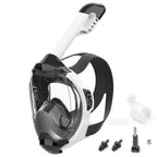 Full Face Snorkel Mask with Latest Dry Top Breathing System Detachable Camera Mount