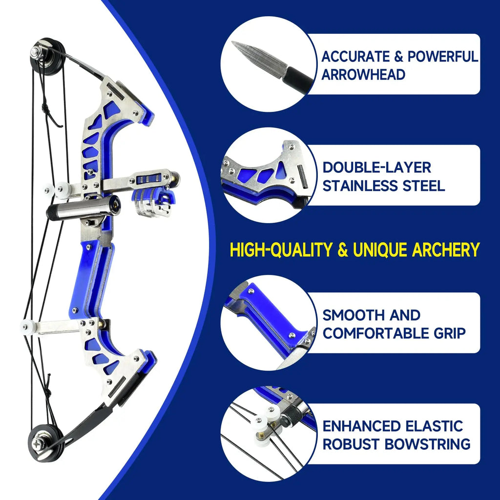 Mini Archery Bow Set 9.8" Mini Compound Bow
