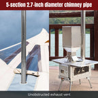 Portable Wood Burning Stove with Stainless Steel Construction