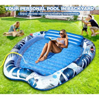 2 Person 90x67Inch Tanning Pool Lounger Float for Adults
