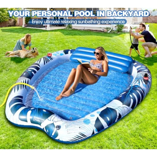2 Person 90x67Inch Tanning Pool Lounger Float for Adults